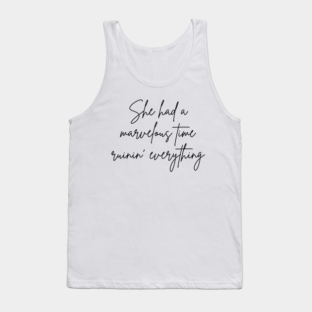 the last great american dynasty lyrics Tank Top by virtuallies